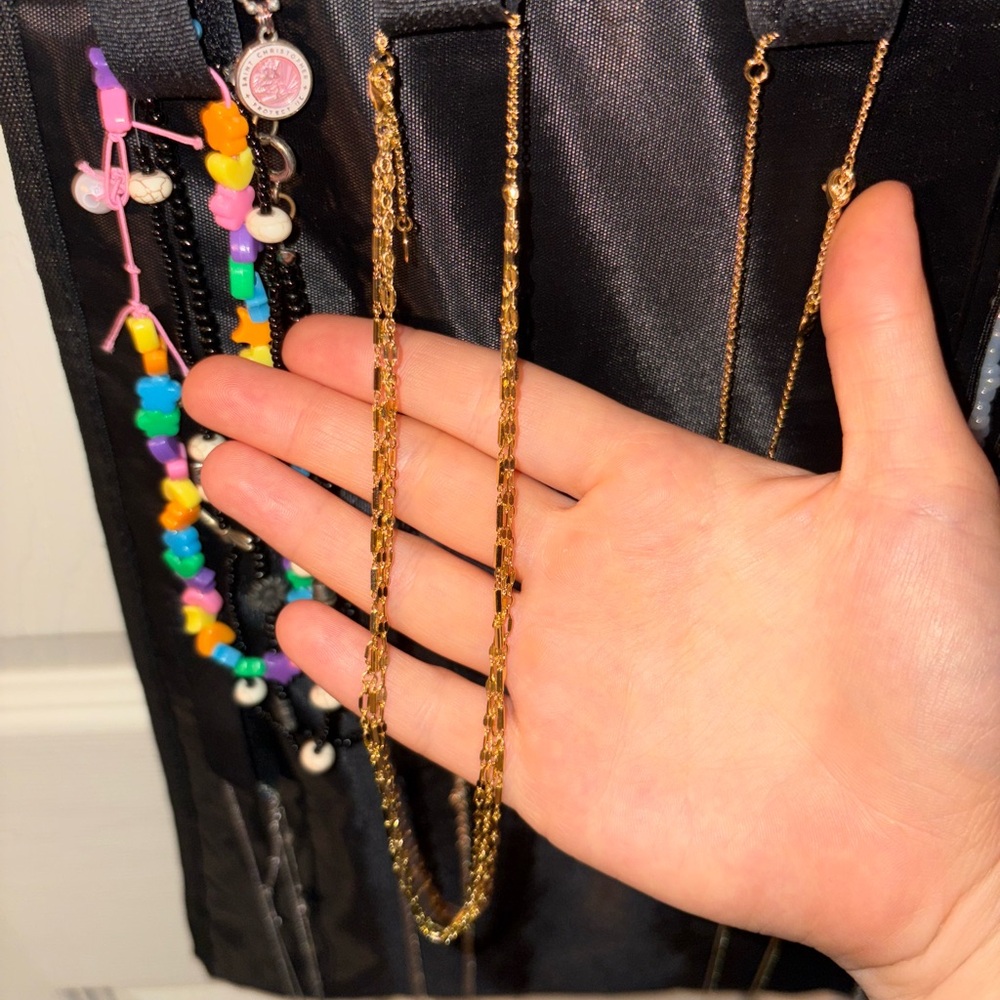 Pura vida layered gold tone necklace